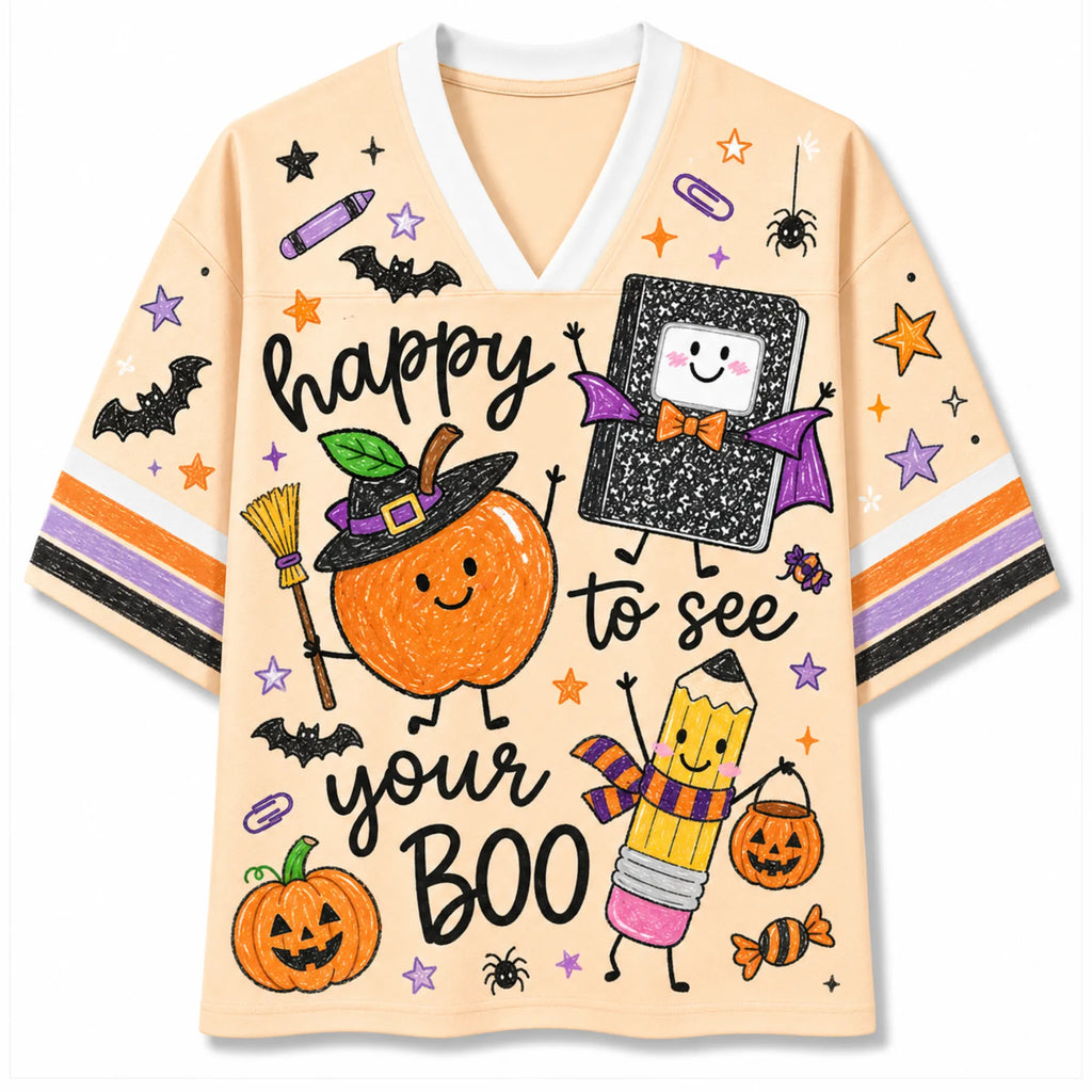 Chaotic Club Classroom Doodle Halloween Mesh Jersey