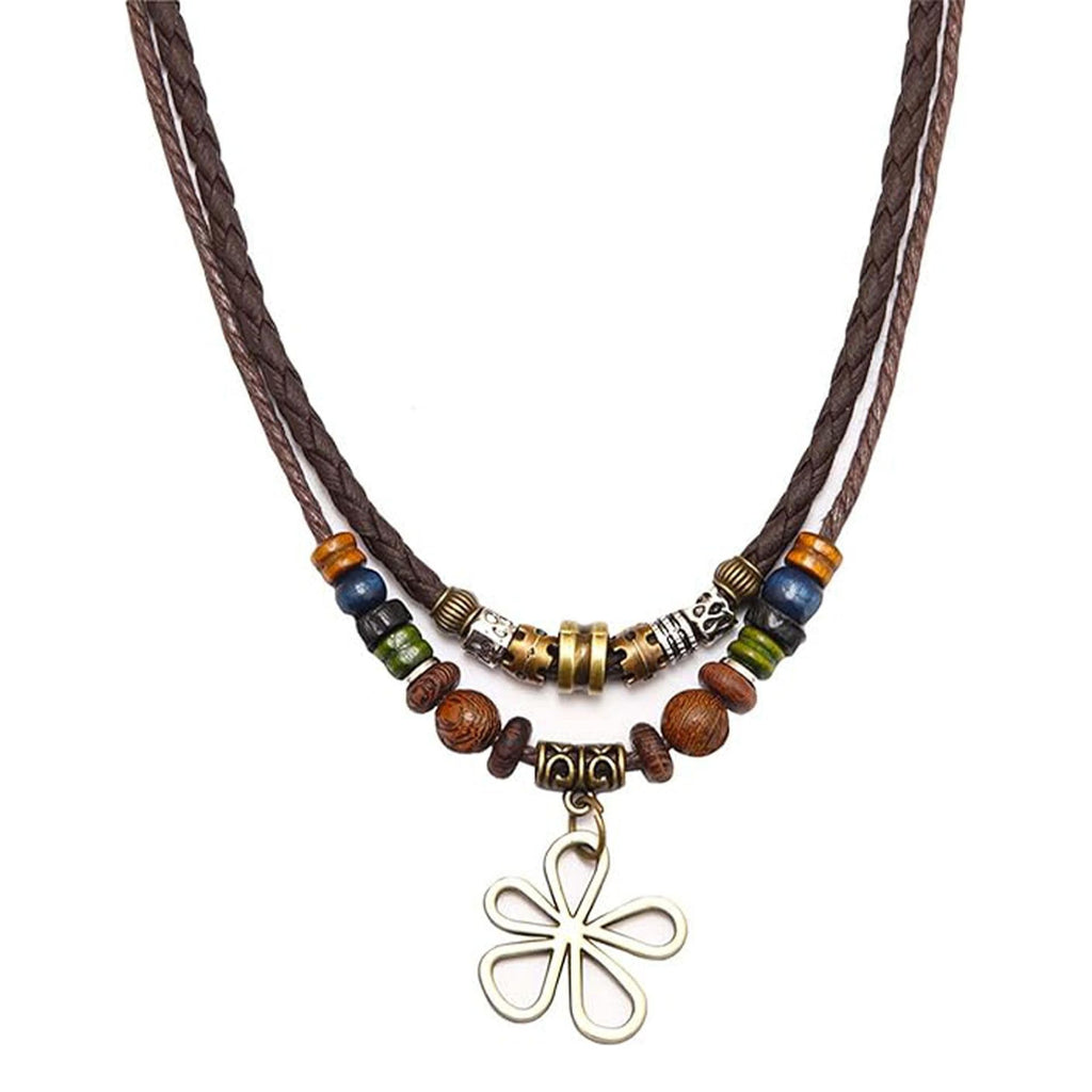 Women's Vintage Boho Flower Beaded Necklace