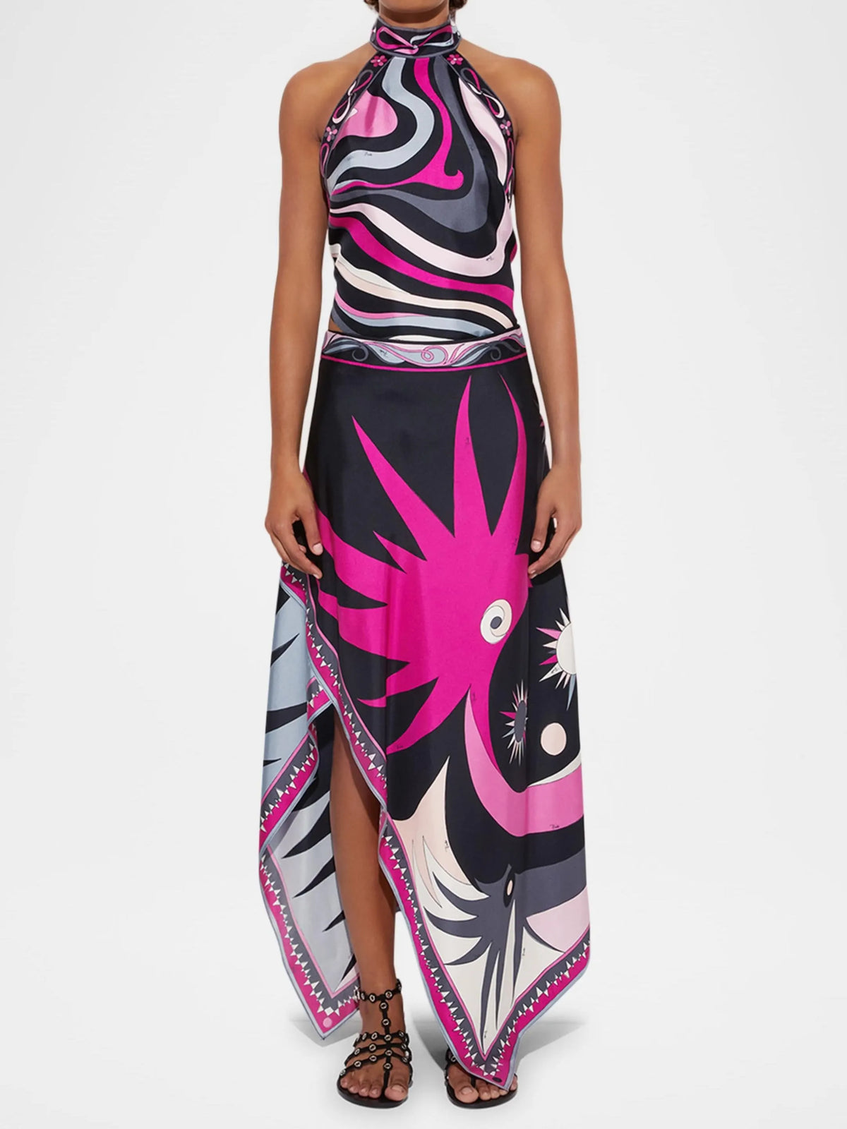 Mengqi Abstract Skirt Set