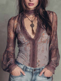 Retro Shirt in lace, Premium Look