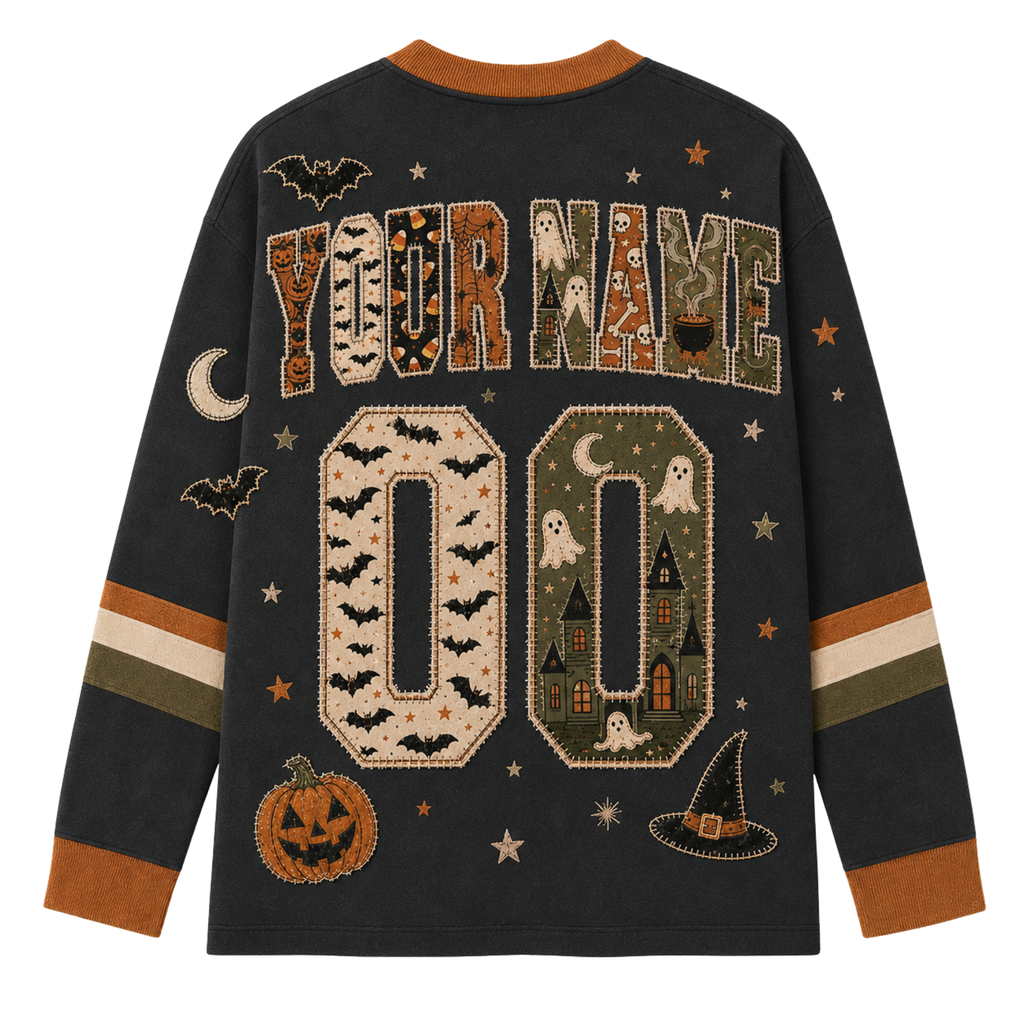 Chaotic Club Spooky Season Patchwork Long Sleeve Jersey