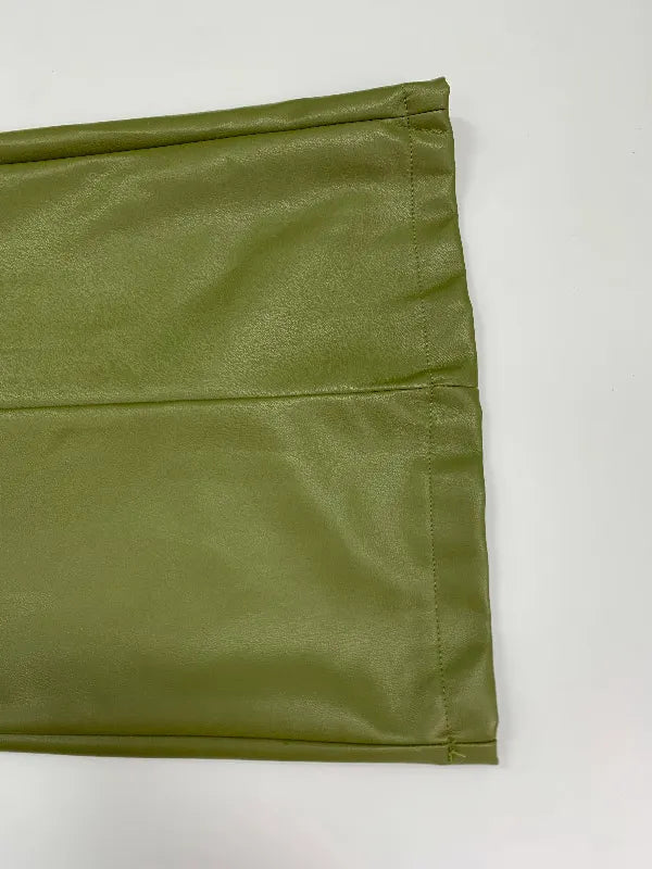 High Waisted Loose Pleated Pockets Split-Joint Pants Trousers