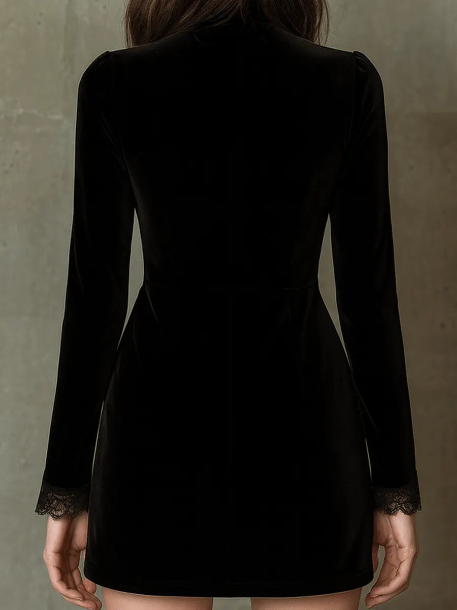 Mini Dress with velvet – Best Value