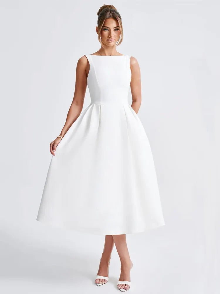 SLEEVELESS BACKLESS DRESS