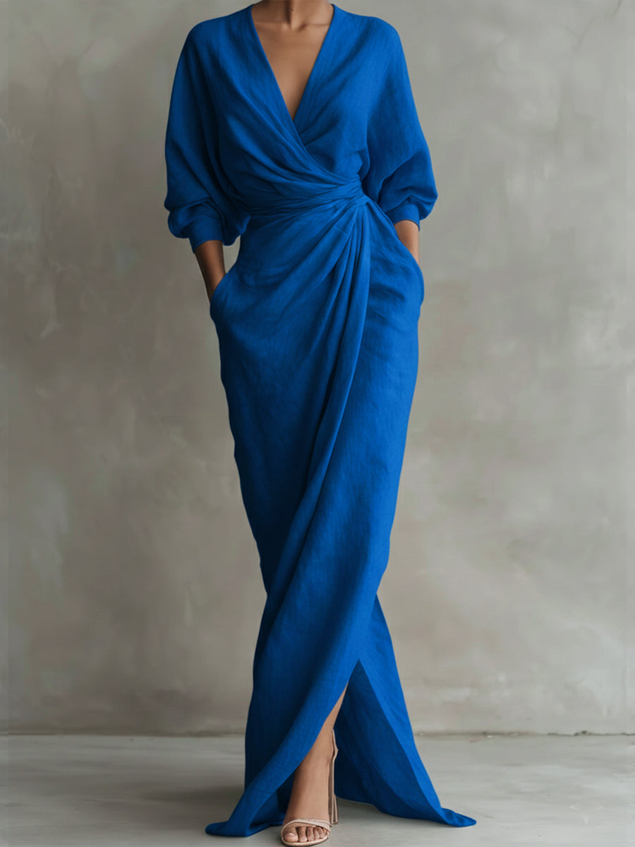 Chic Dress in linen, Designer Aesthetic