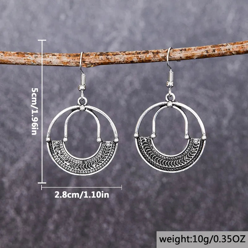 Round Hollow Earrings