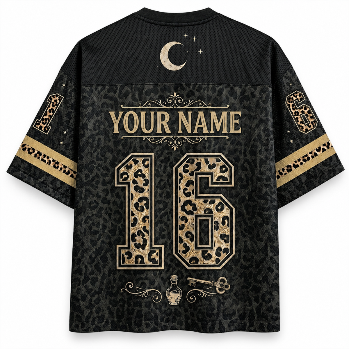 Chaotic Club Preppy Ghost Black Leopard Halloween Mesh Jersey