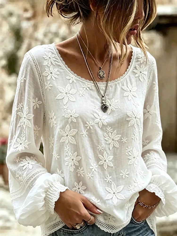 Retro Top in linen, Affordable Luxury