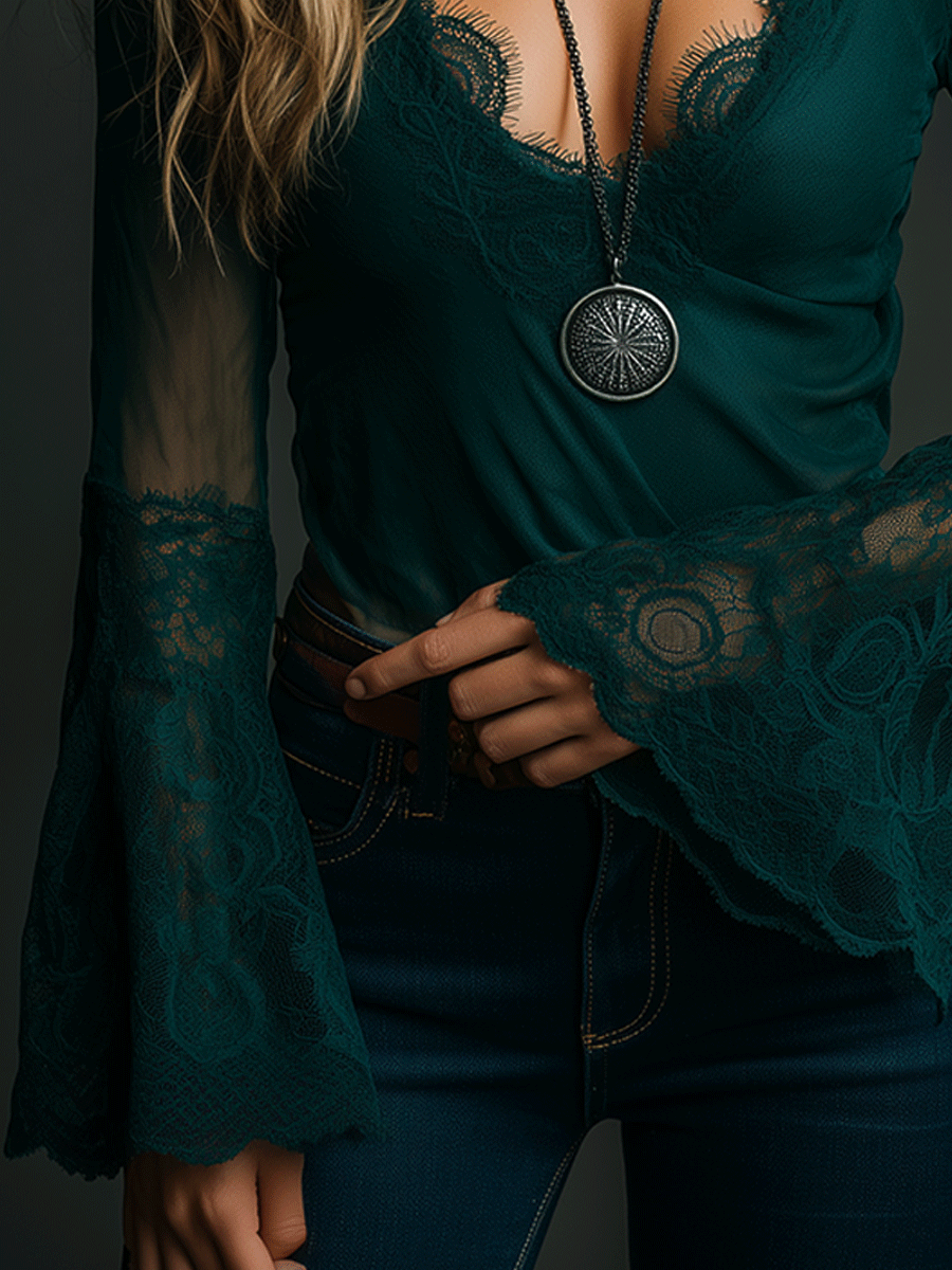 Bohemian Shirt in lace, Smart Price