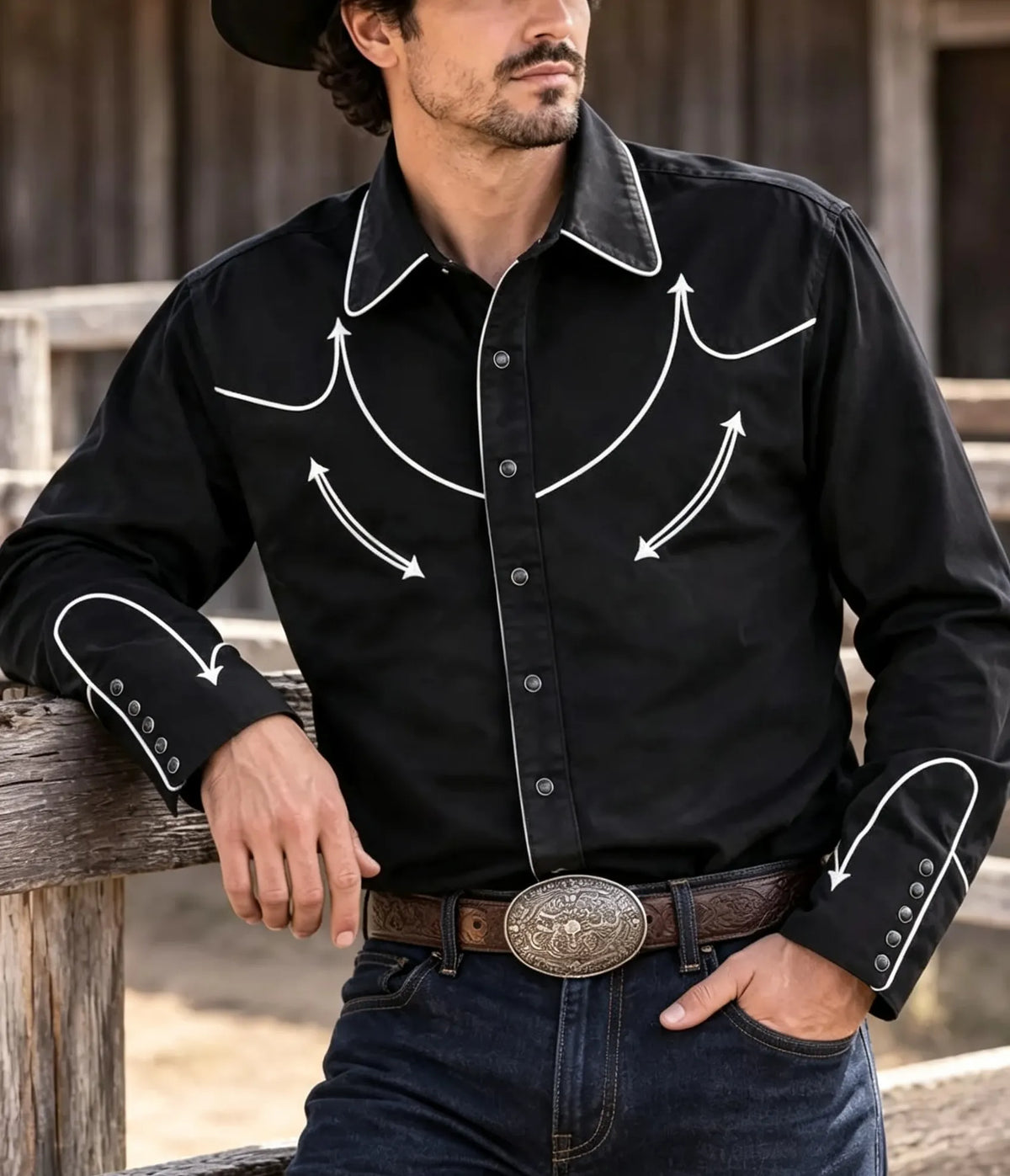 Men's Western-style Shirt