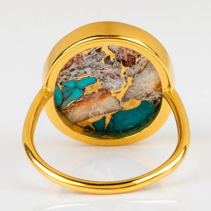 Retro mixed color minimalist ring