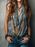 Boho Blouse in chiffon, Designer Aesthetic
