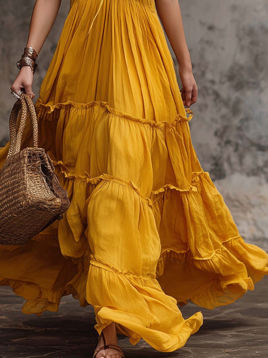 Chic Maxi Dress in linen, Smart Price