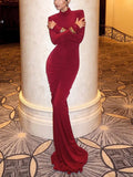 High-Neck Mermaid Gown