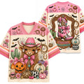 Chaotic Club Pink Cowgirl Halloween Highland Cow Mesh Jersey