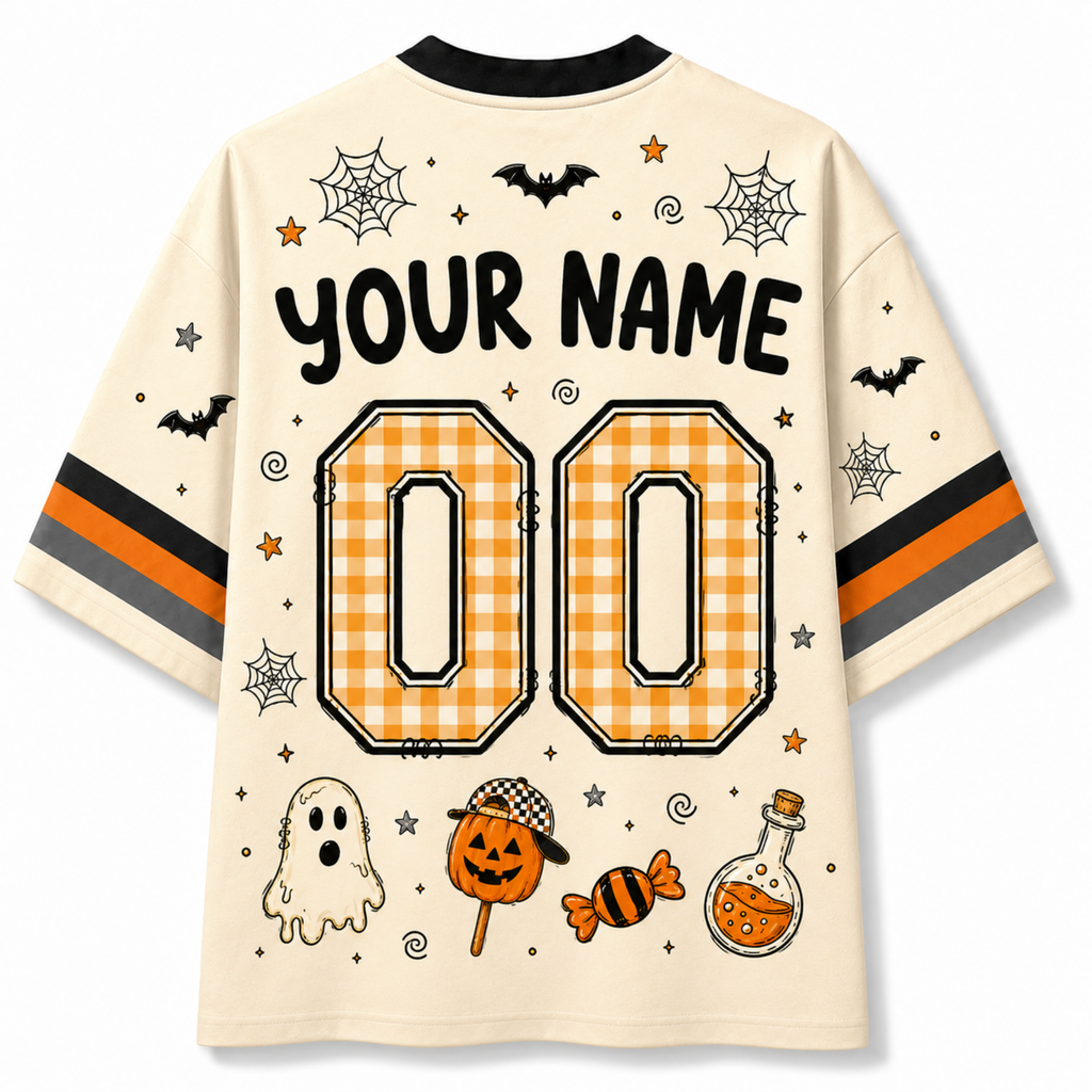 Chaotic Club Halloween Spooky Popsicles Gingham Plaid Mesh Jersey