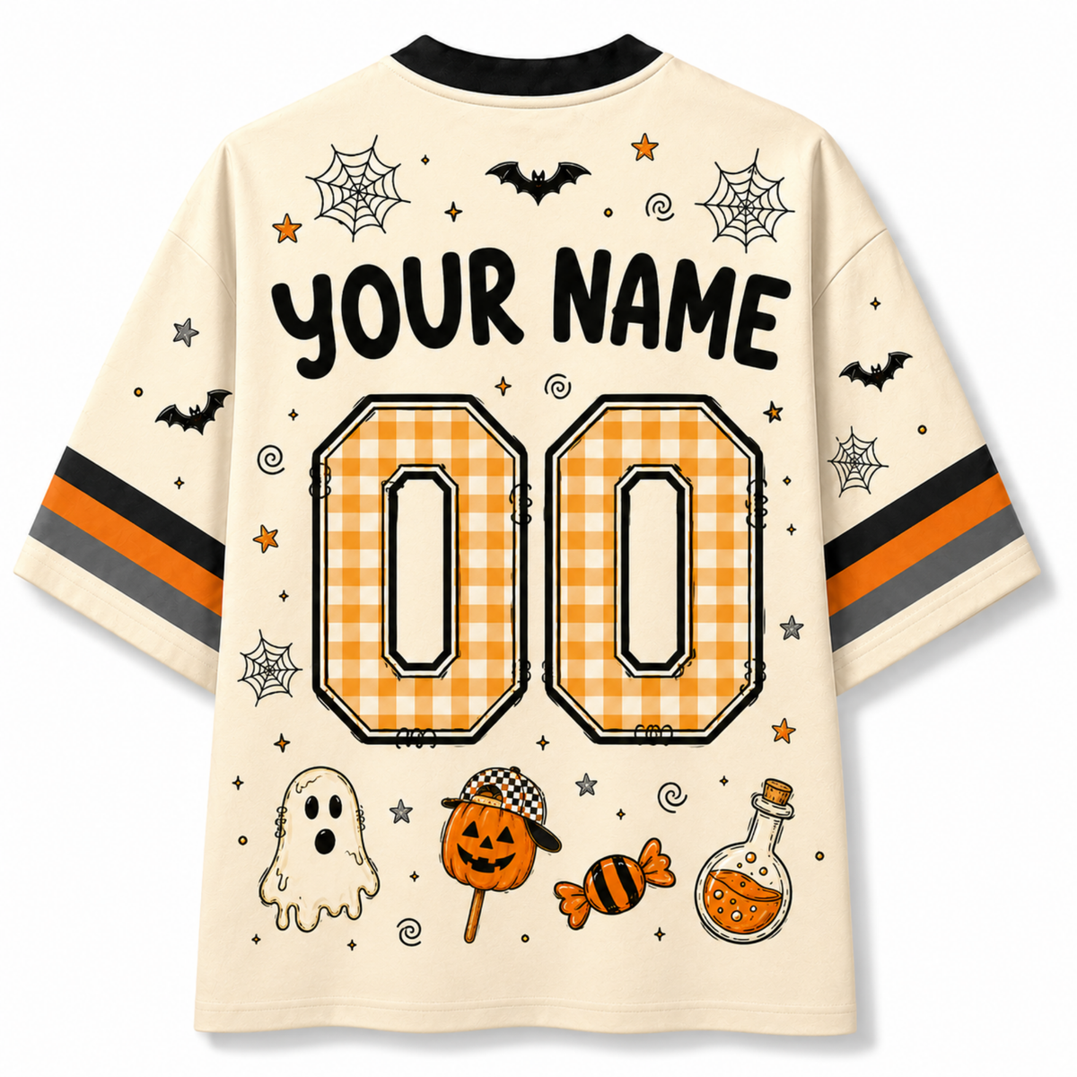 Chaotic Club Halloween Spooky Popsicles Gingham Plaid Mesh Jersey