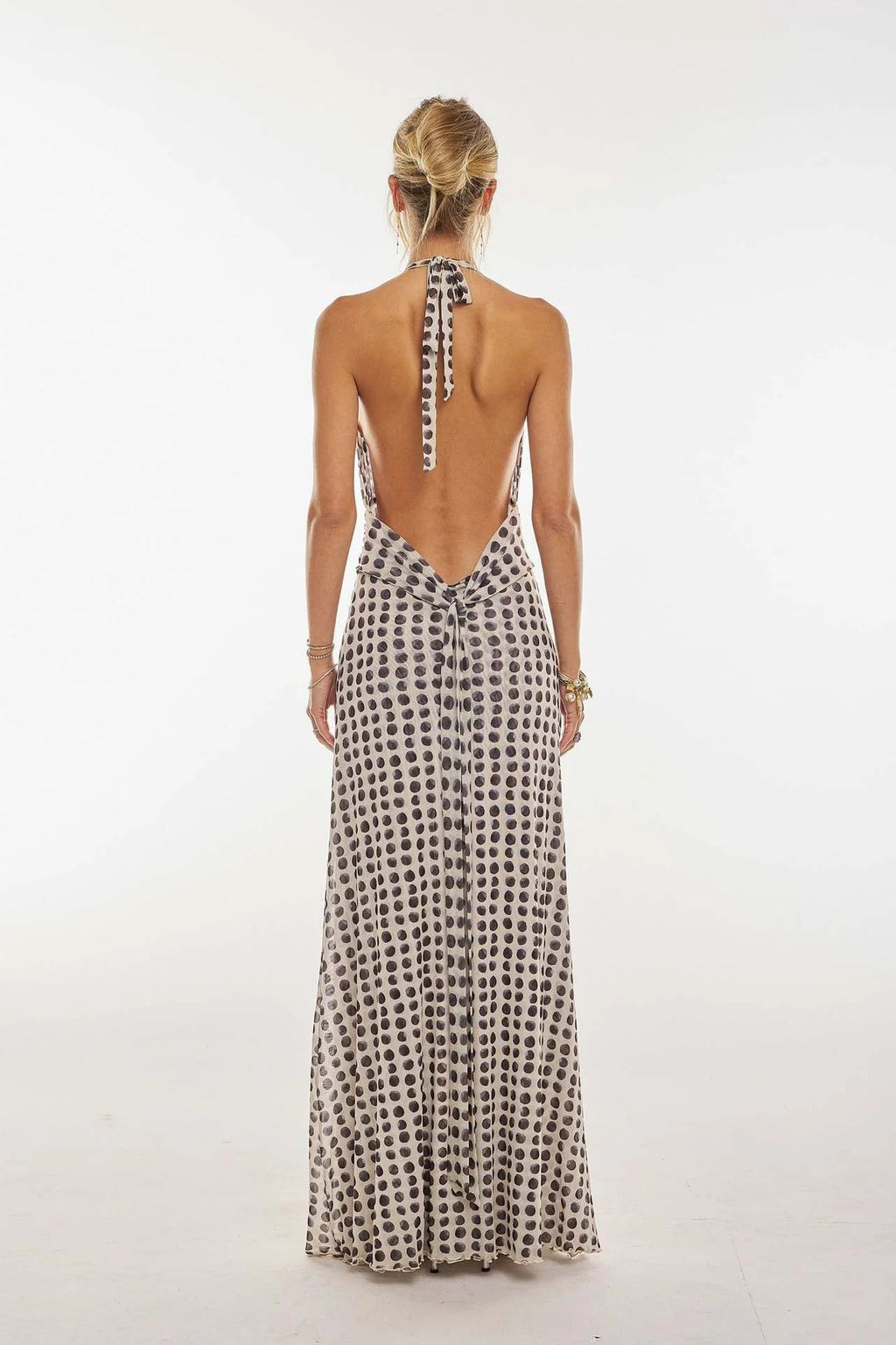 Camoni Polka Dot Diary Maxi Dress