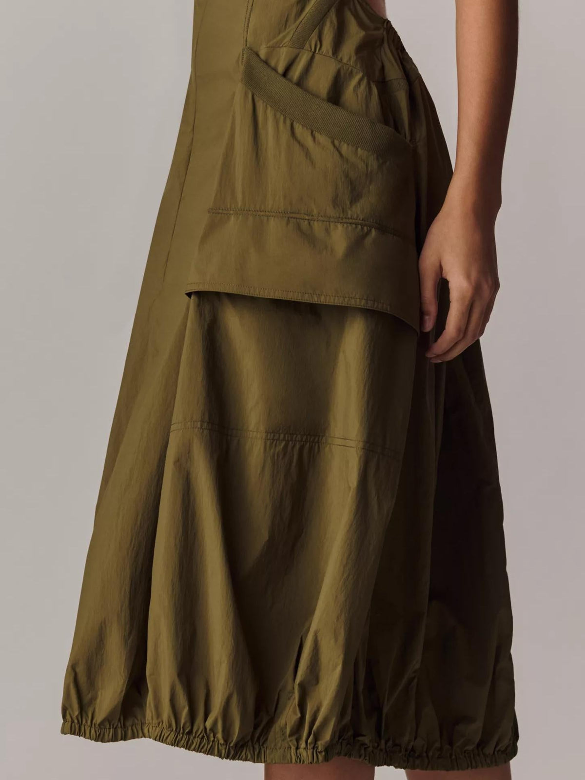 Daily Practice Fastpack Bubble-Hem Midi Dress
