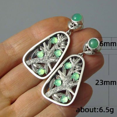 Moonlight Stone Tree Shaped Earring