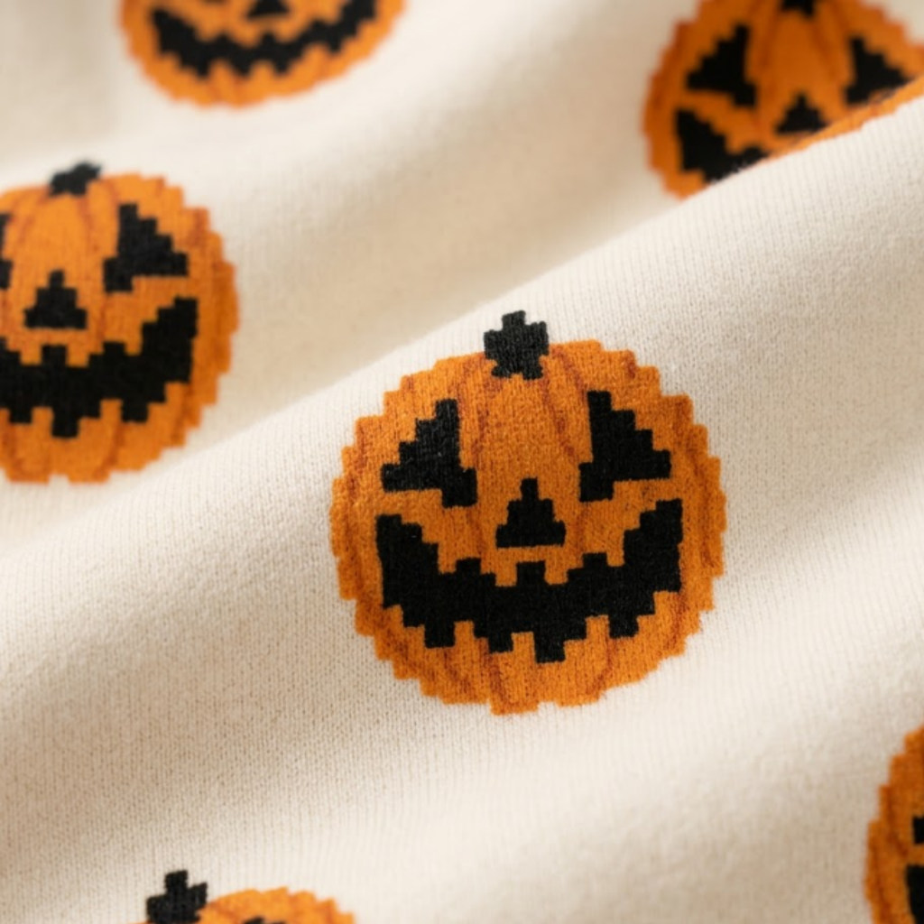 Chaotic Club Personalized All-Over Pumpkin Pattern Cardigan