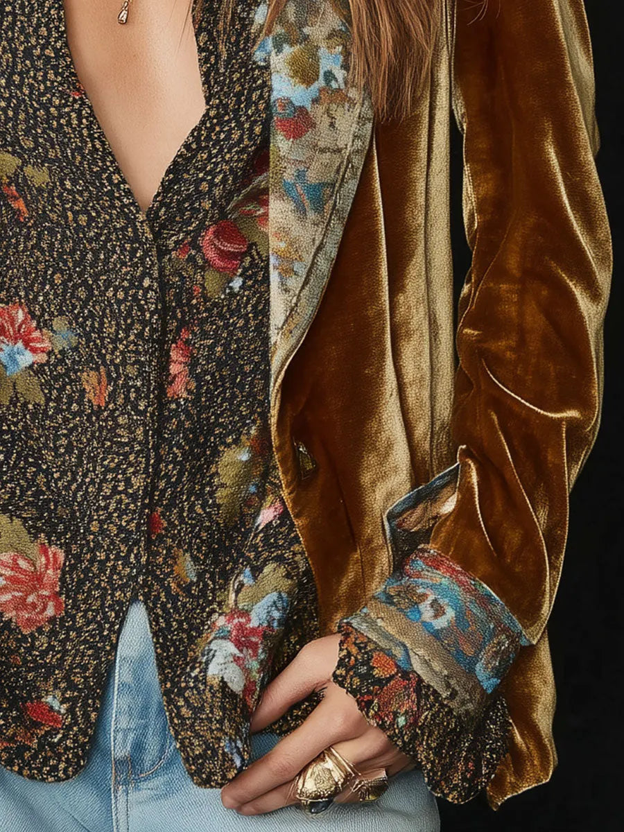 Blazer with velvet – Affordable Luxury