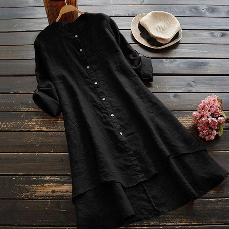 Vintage Midi Dress in linen, Affordable Luxury