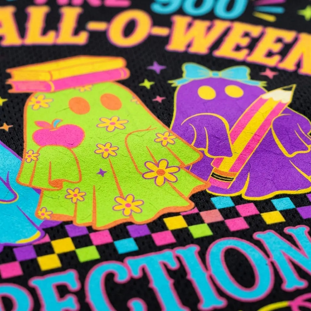 Chaotic Club Neon Fall-O-Ween Ghost School Halloween Mesh Jersey