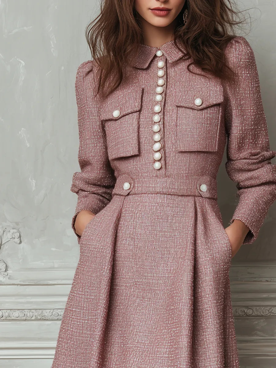 Vintage Midi Dress in premium, Designer Aesthetic