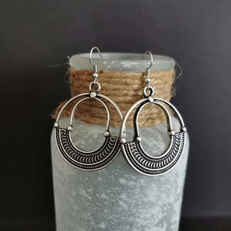 Round Hollow Earrings