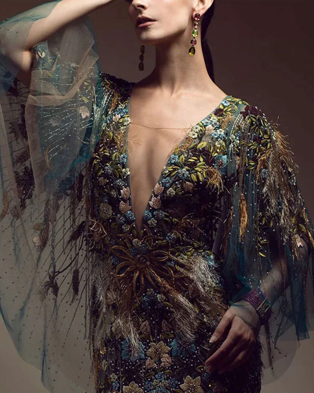 Hand Embroidered Customized Gowns