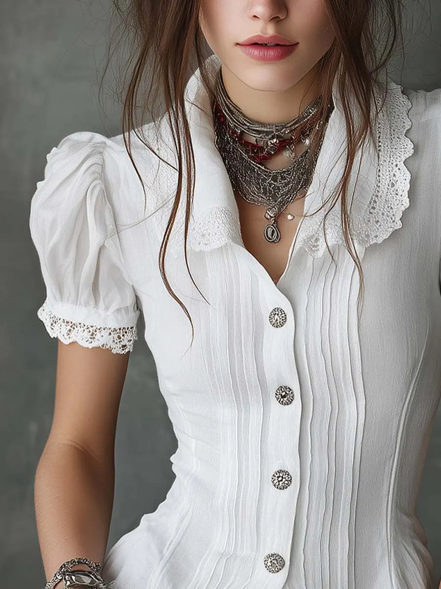 Vintage Blouse in lace, Premium Look