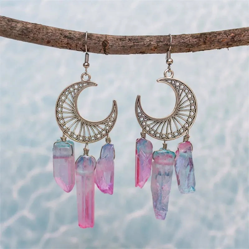 Purple Crystal Earrings