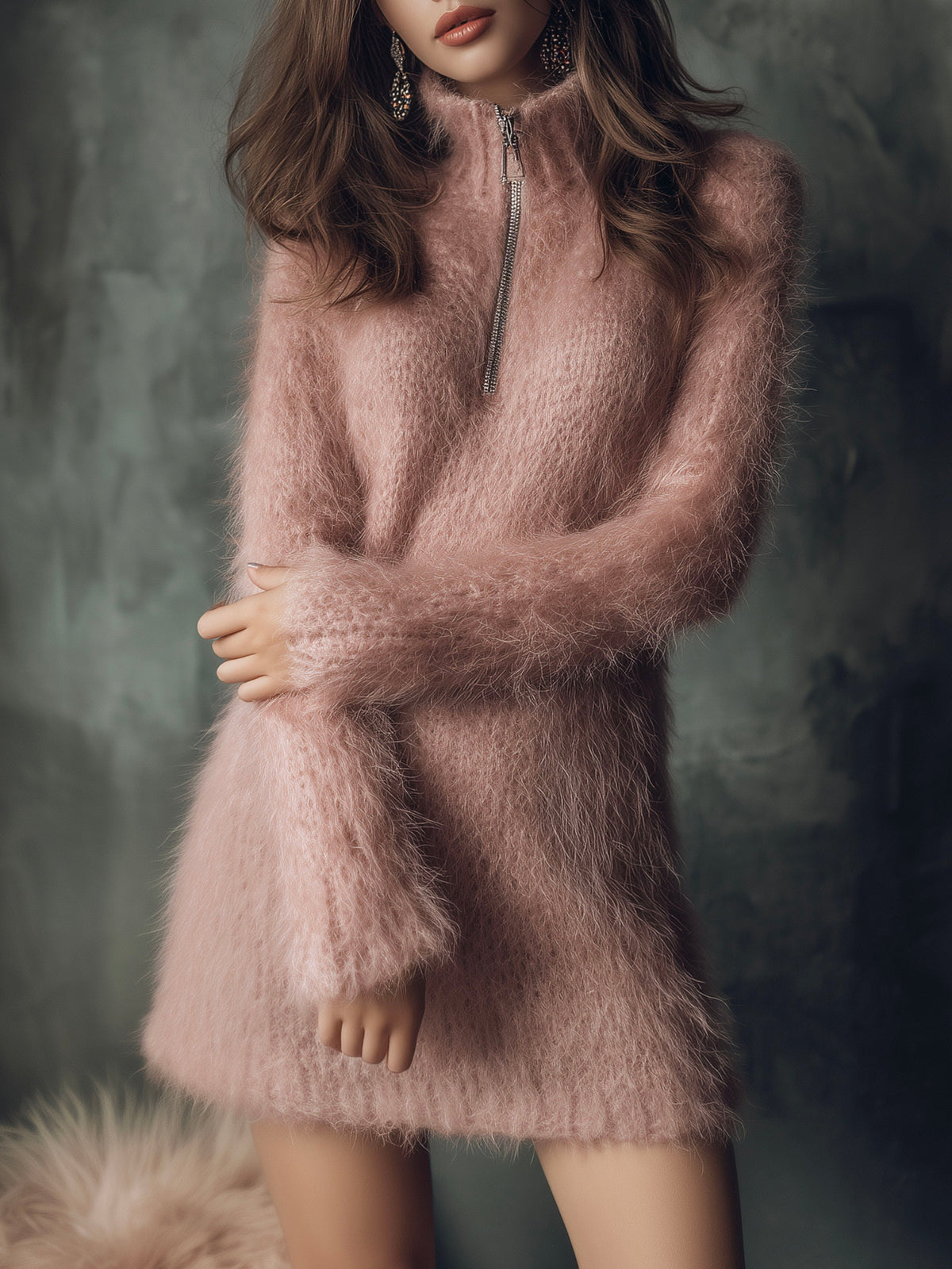 Chic Mini Dress in soft knit, Premium Look