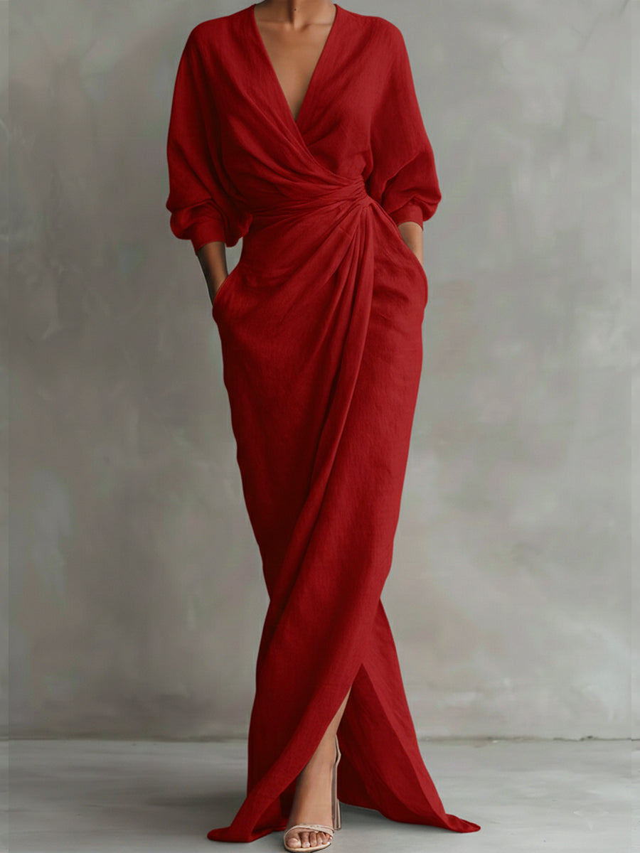 Chic Dress in linen, Designer Aesthetic