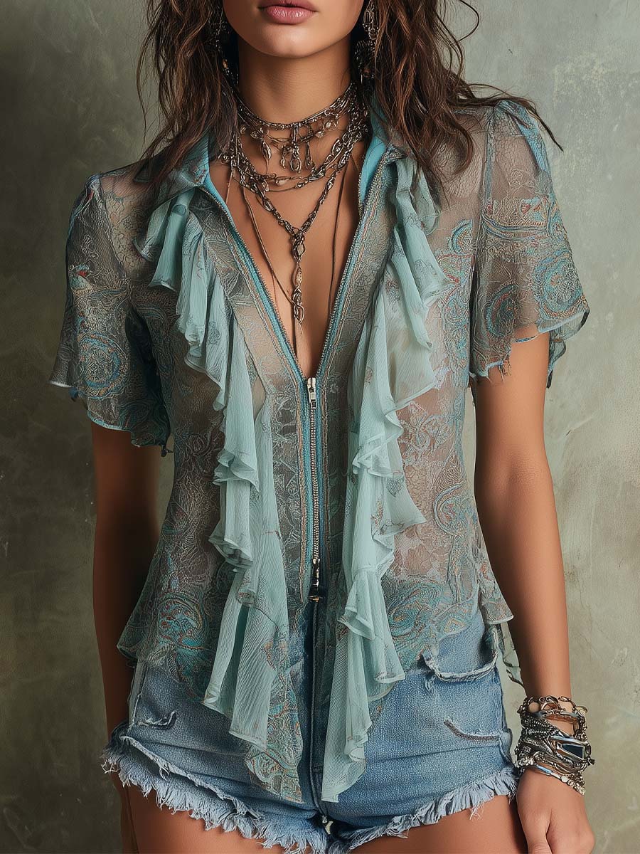 Chic Blouse in lace, Premium Look