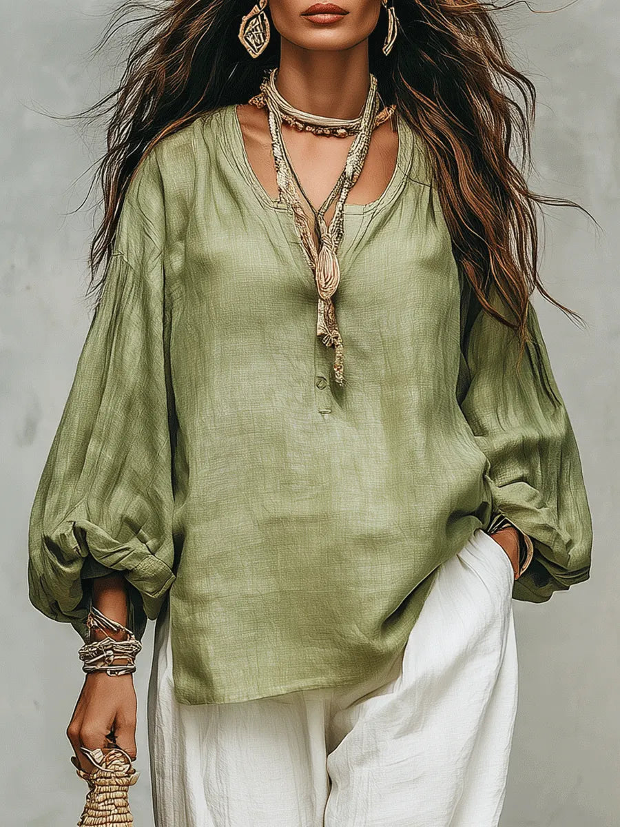 Blouse with linen – Designer Aesthetic