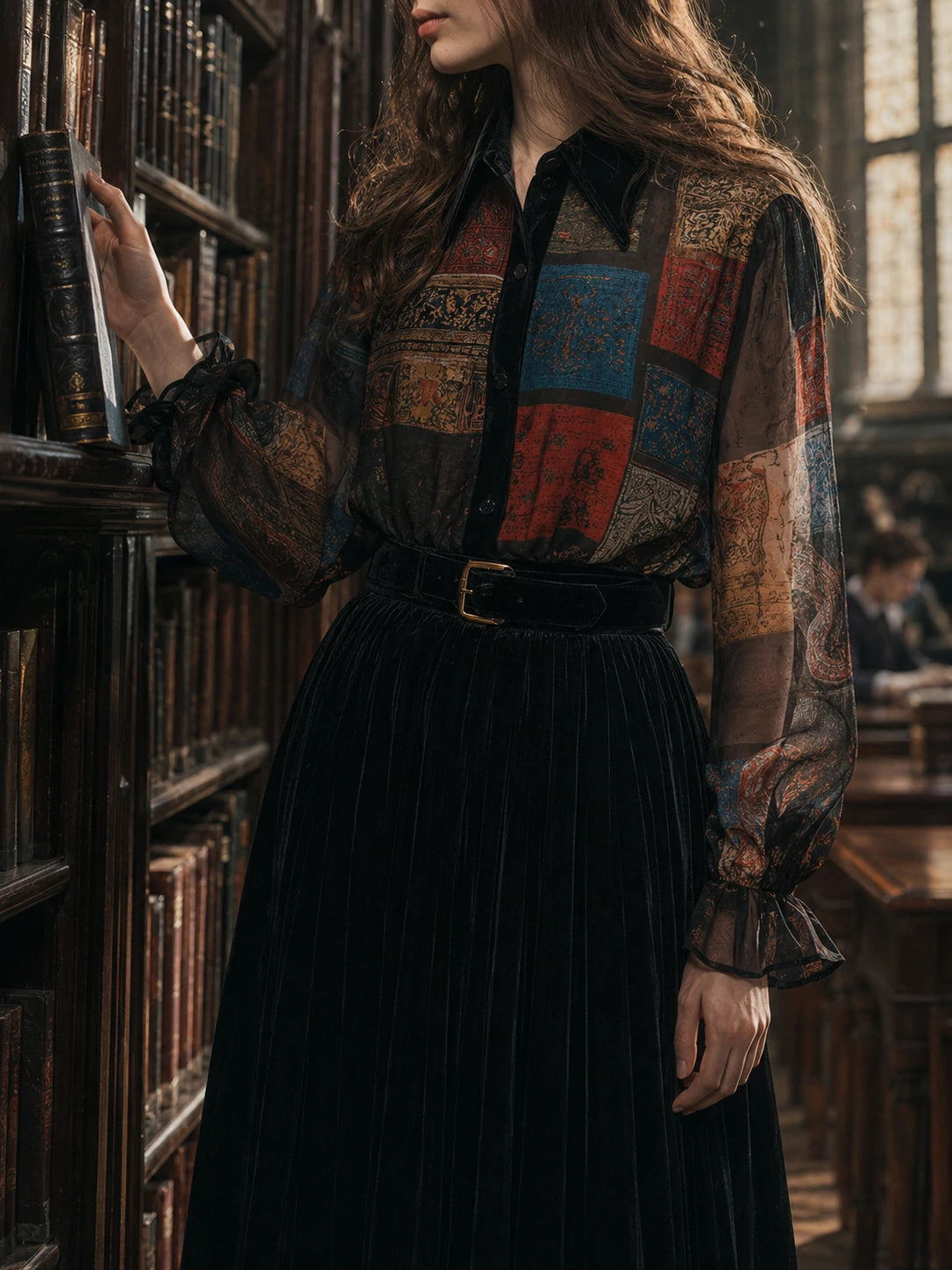 Retro Blouse in chiffon, Smart Price