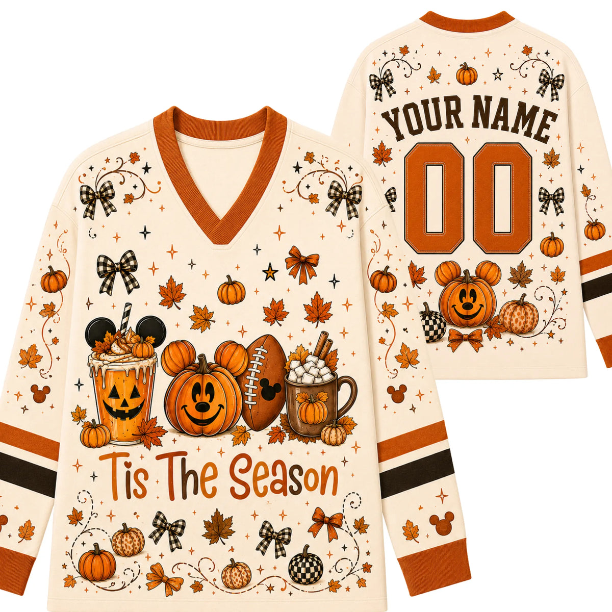 Chaotic Club Custom Mouse Pumpkin Spice Long Sleeve Jersey