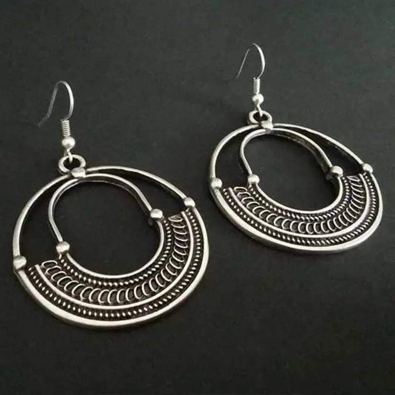 Round Hollow Earrings