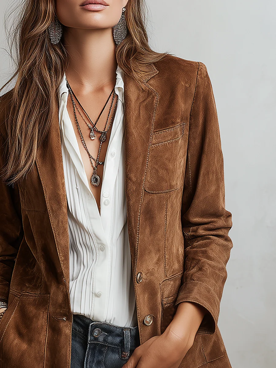 Jacket with suede – Affordable Luxury