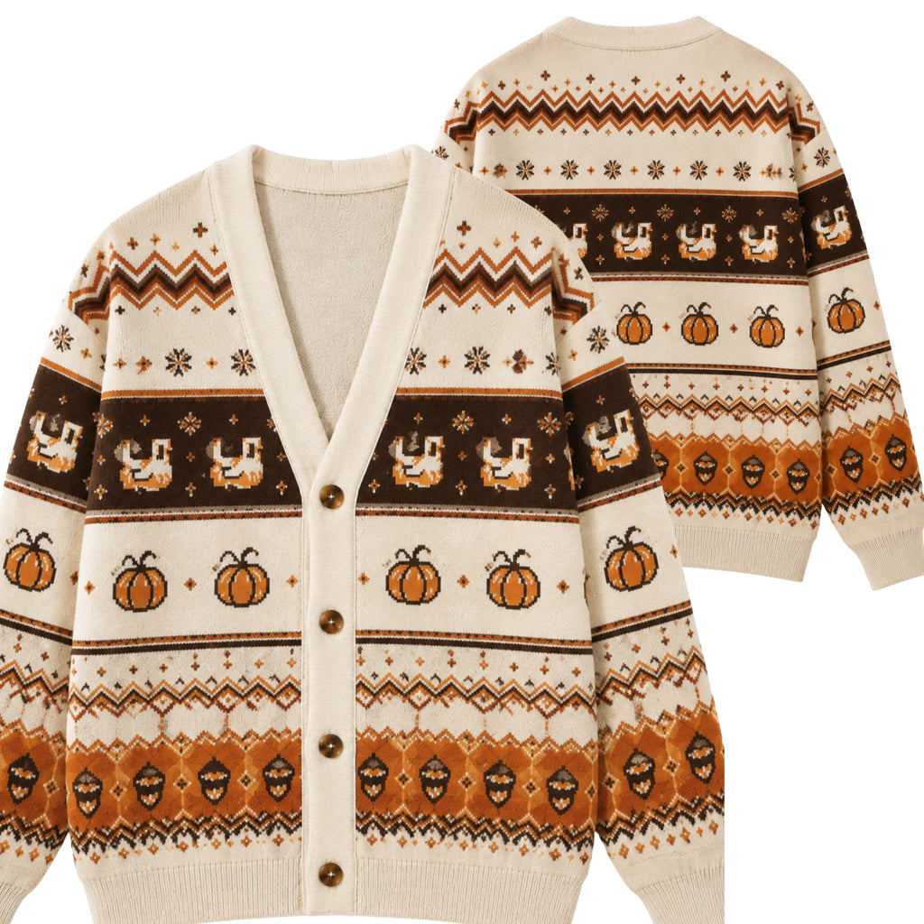Chaotic Club Pumpkin Patch Chicken Cardigan