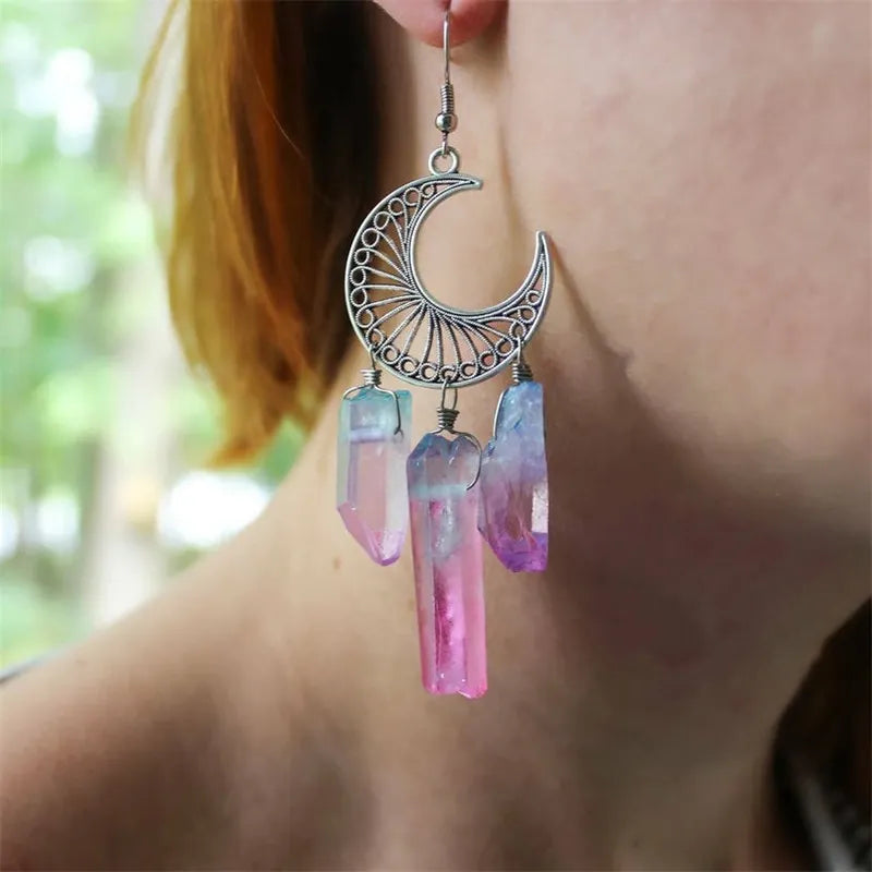 Purple Crystal Earrings