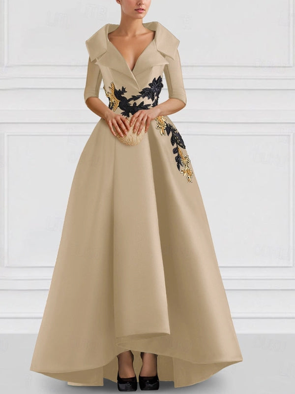 Lapel Solid Color Maxi Dress
