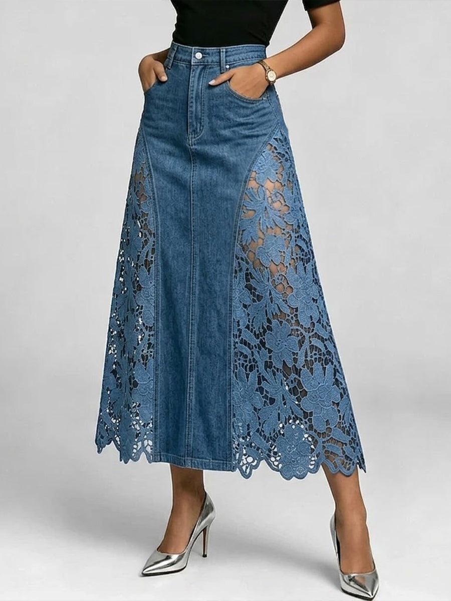 Chic Skirt in denim, Unbeatable Price