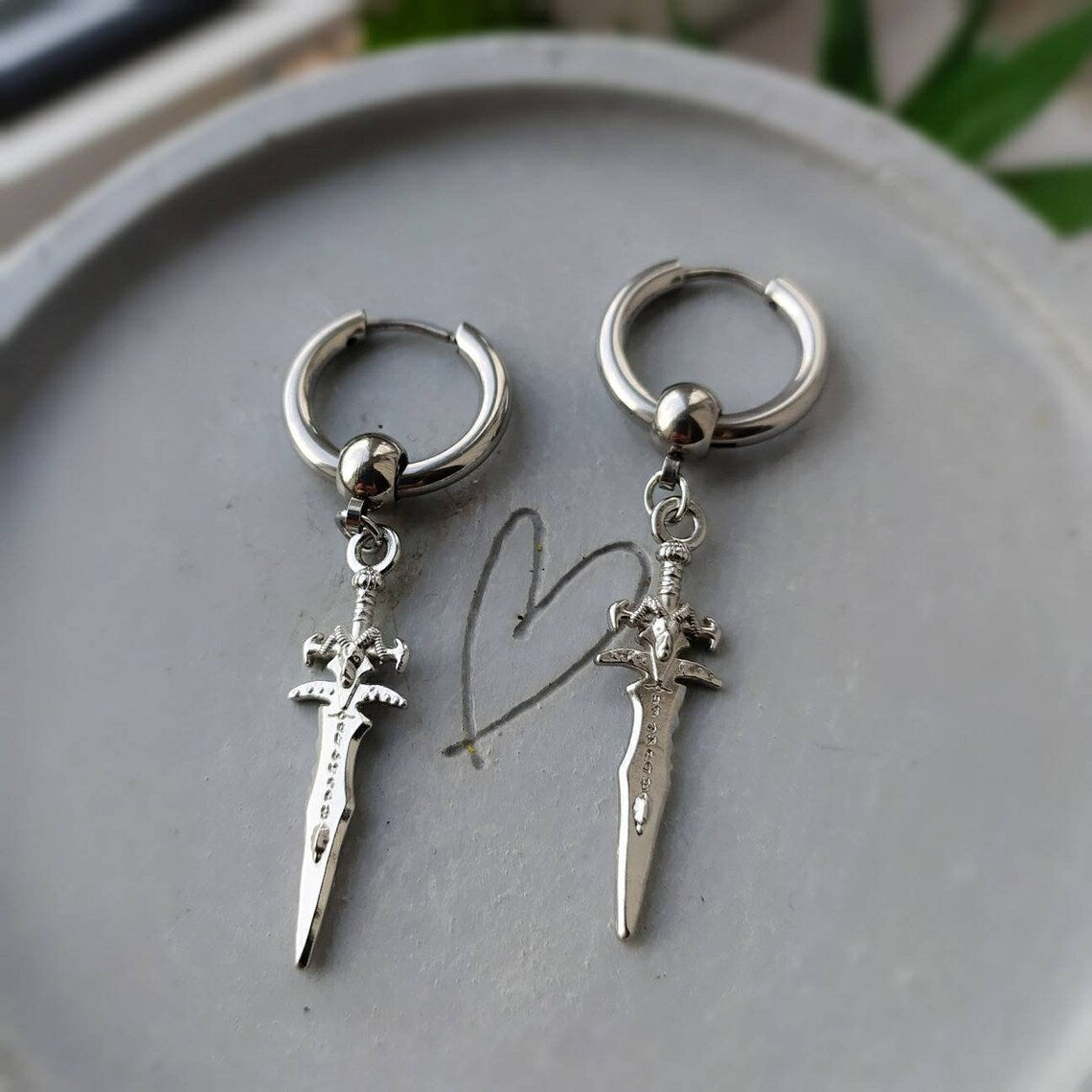 Black Crystal Beads Skull Moth Earrings