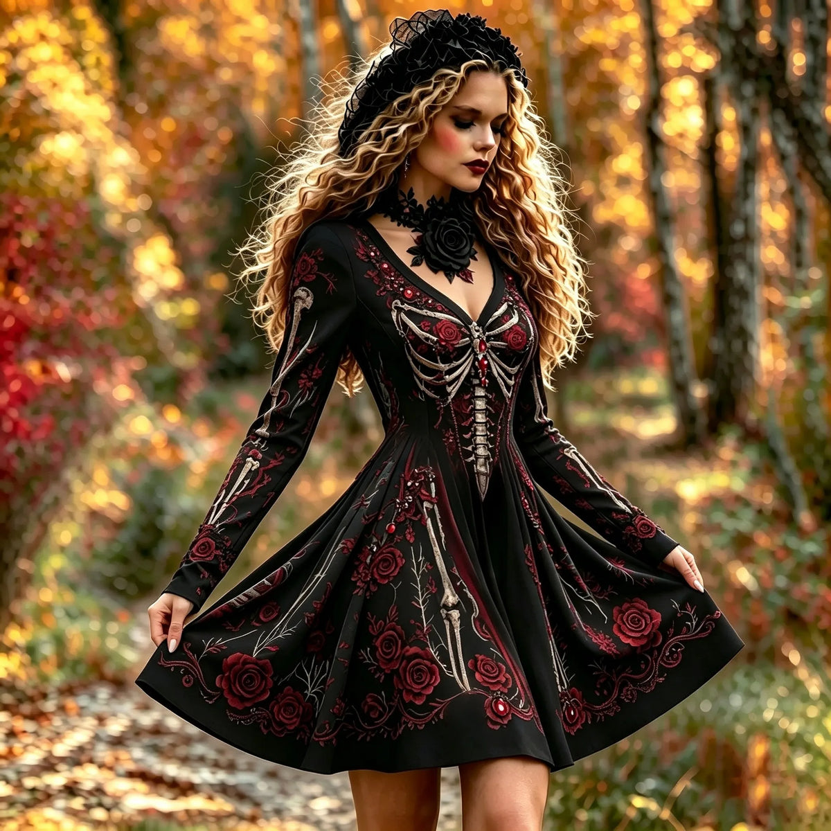 Wickedly Chic Mini Dress – Spooky Pick