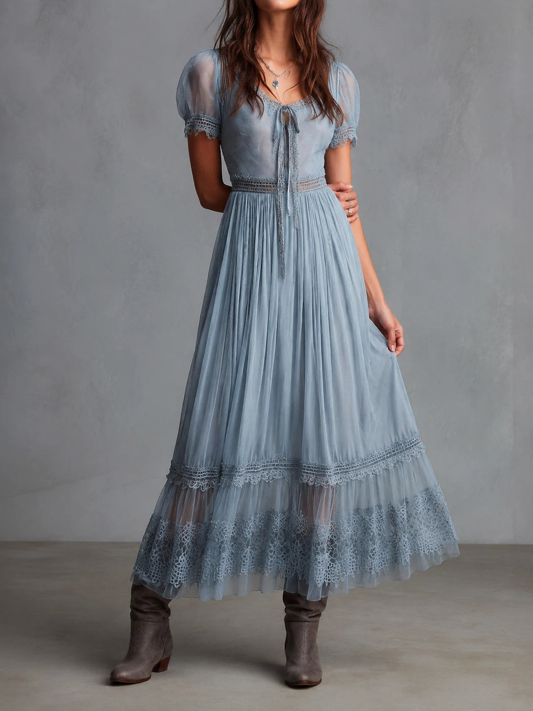Chic Midi Dress in chiffon, Unbeatable Price