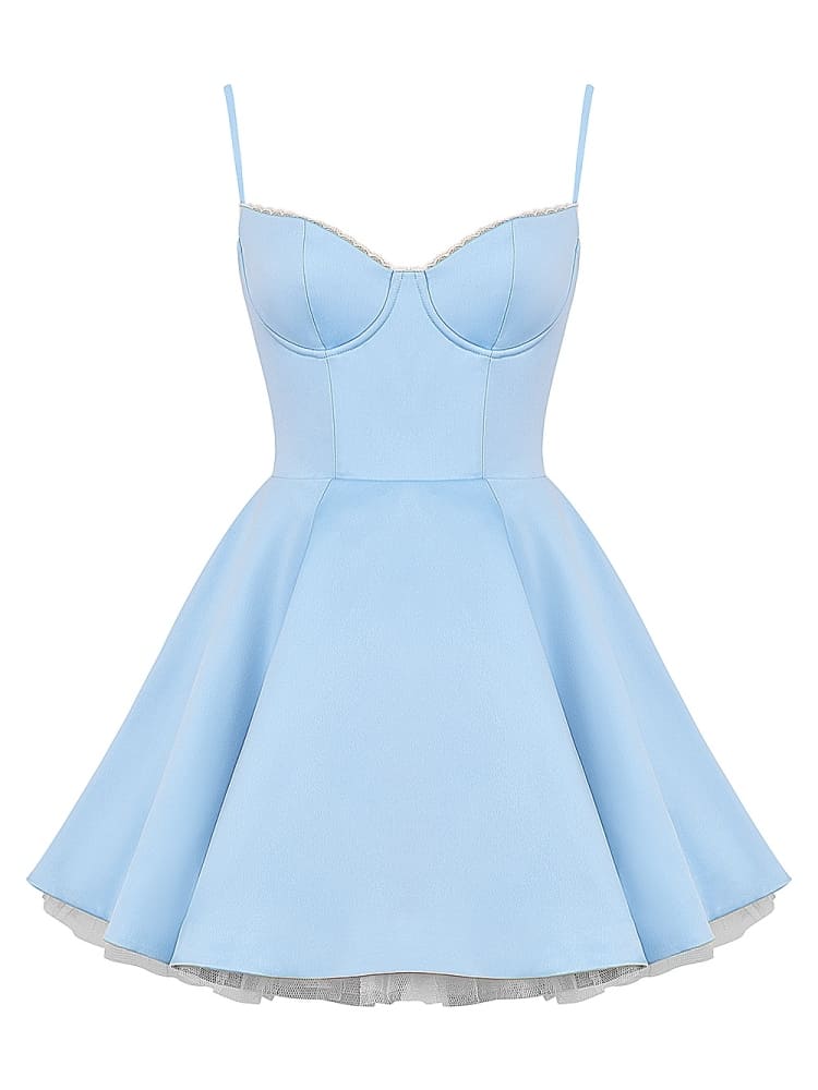 Cinderella Blue Tulle Mini Dress