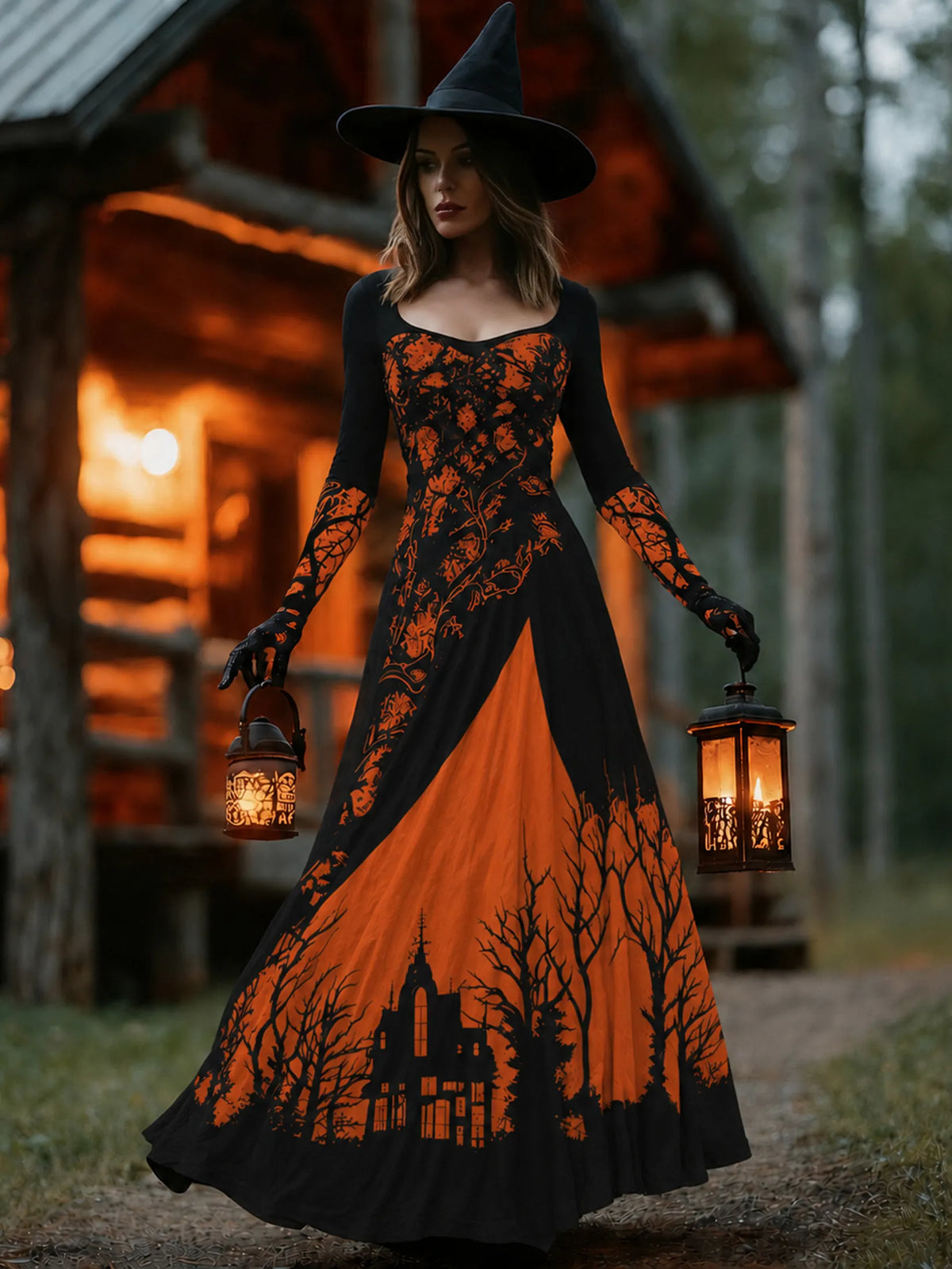 Spooky-Cute Maxi Dress – Halloween Favorite
